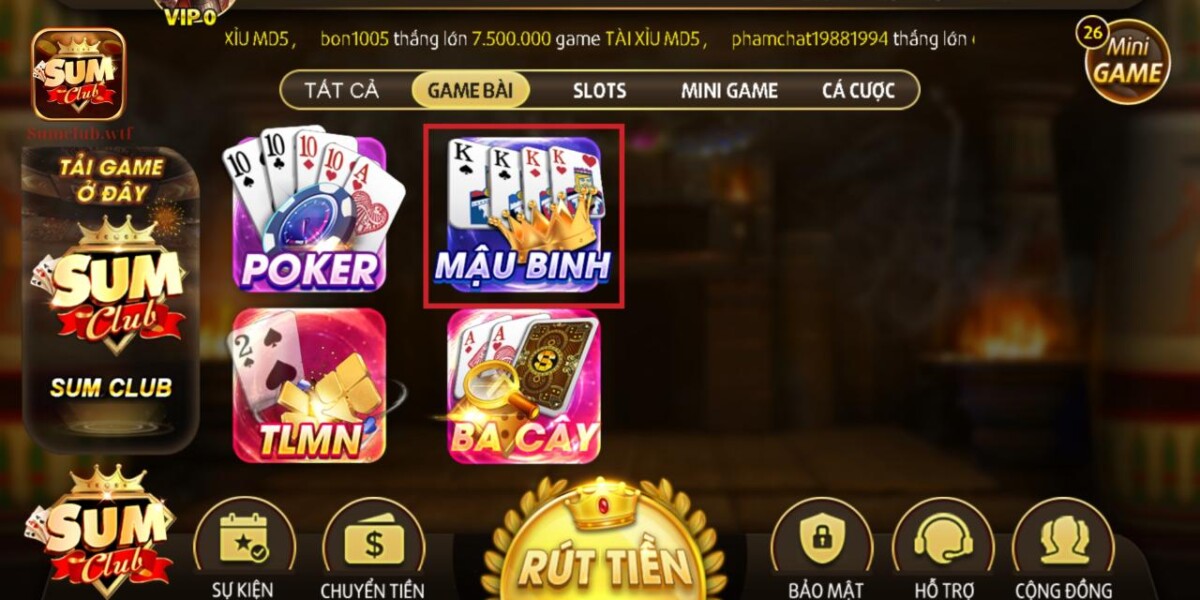 Mậu Binh tại Sumclub đa dạng các phòng chơi dành cho các thành viên