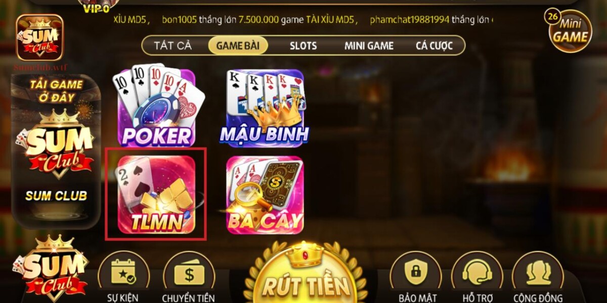 Tiến lên miền Nam Sumclub đa dạng các phòng chơi