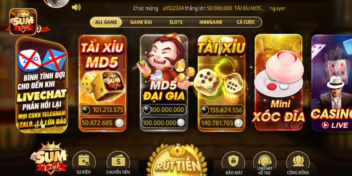 Top 3 sảnh game được yêu thích nhất tại sảnh game Sumclub